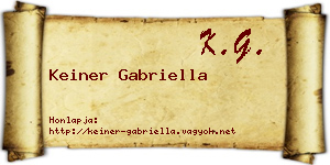 Keiner Gabriella névjegykártya